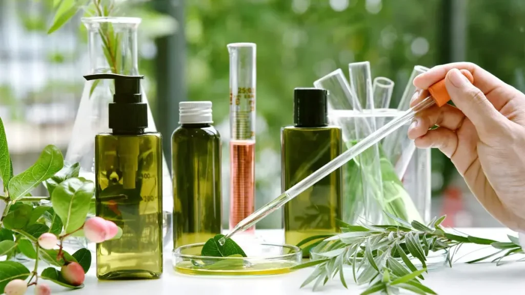 Hũ, lọ thủy tinh để đựng sản phẩm.