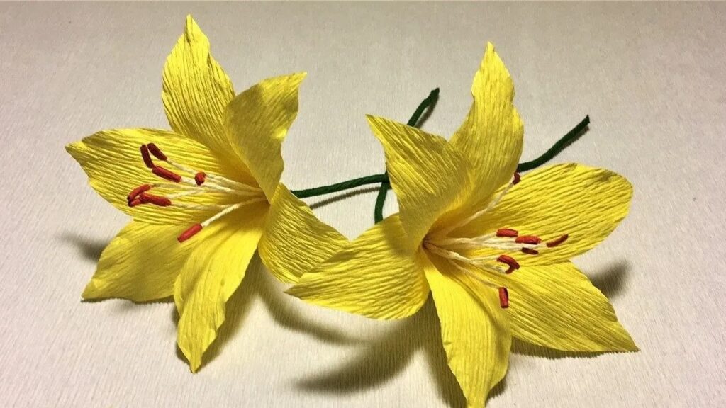 Hoa lý được làm từ giấy nhúng